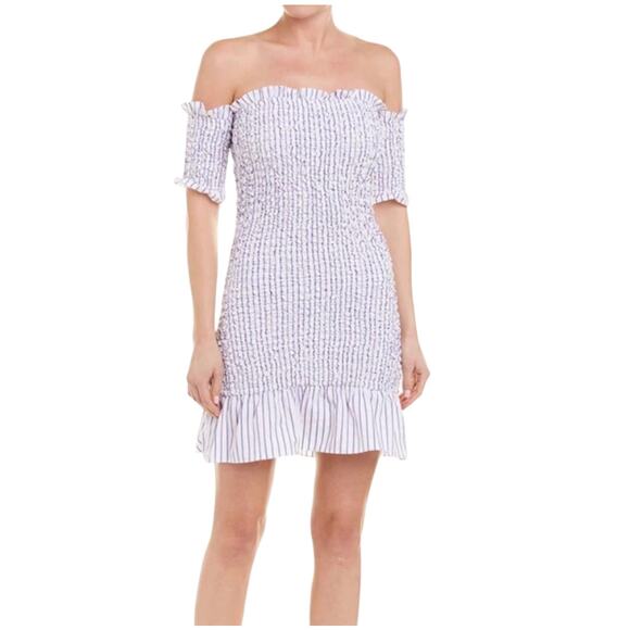 NEW Petersyn Revolve Diana Seersucker Popcorn Dress Size Small - Picture 2 of 9